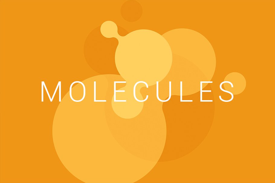 抽象分子结构扁平化风格背景v01 Molecules | Flat Backgrounds | V01插图(6)