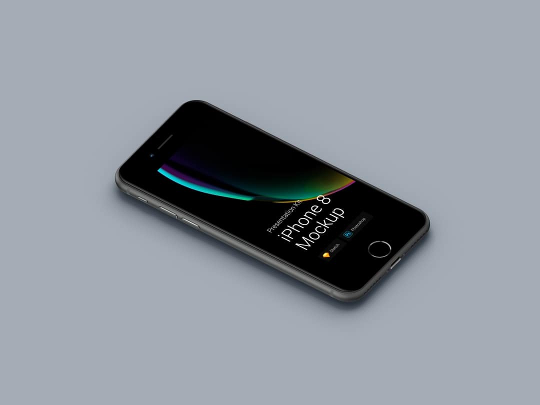 超级主流桌面&移动设备样机系列：iPhone 8 苹果智能手机样机 [兼容PS,Sketch;共3.72GB]插图(4)