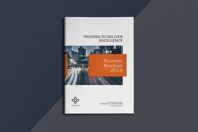 12页简单易用企业画册设计INDD设计模板 Business Brochure Template插图1