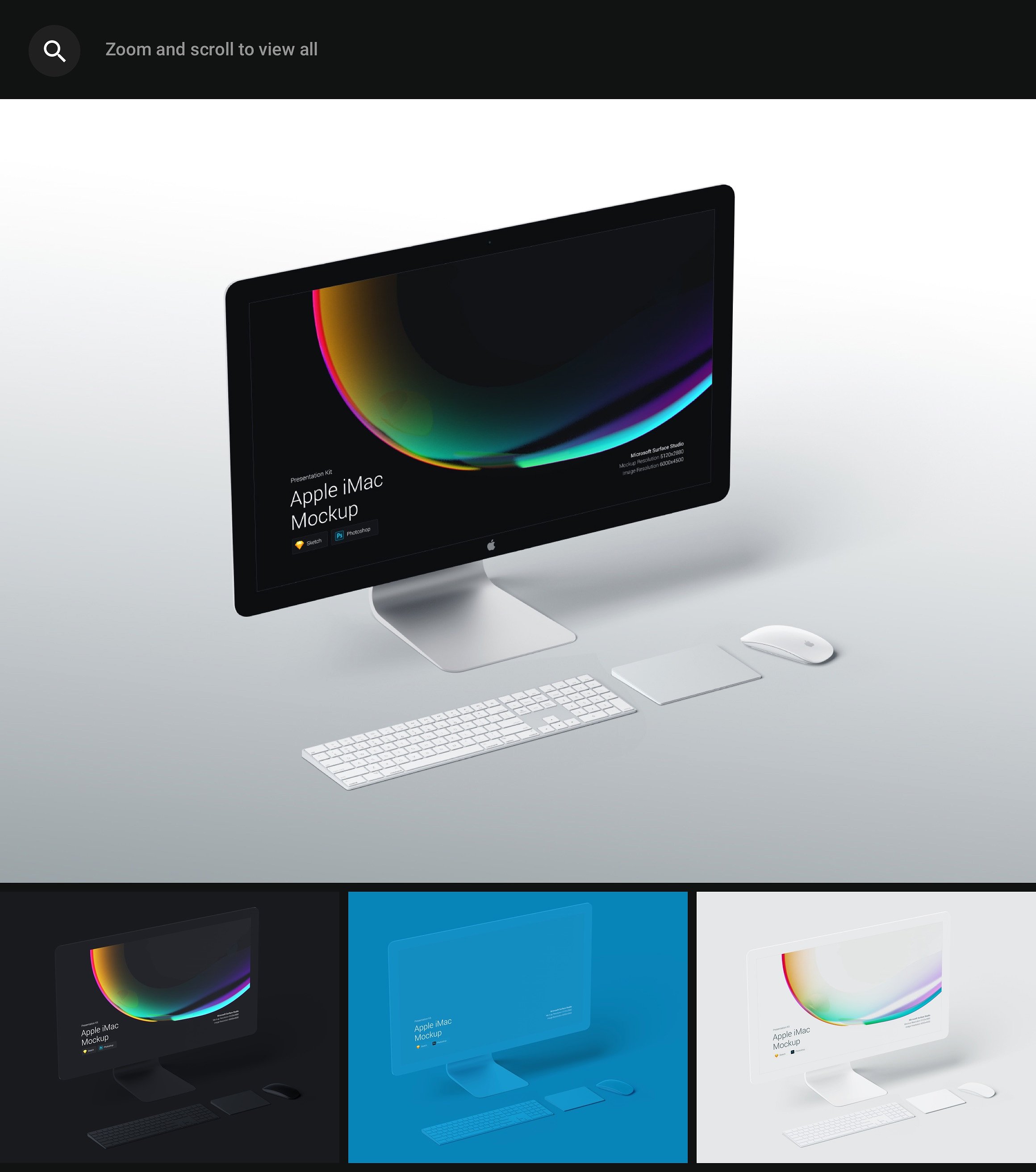 精美多彩全新iMac Pro，iMac展示模型Mockups样机下载插图13