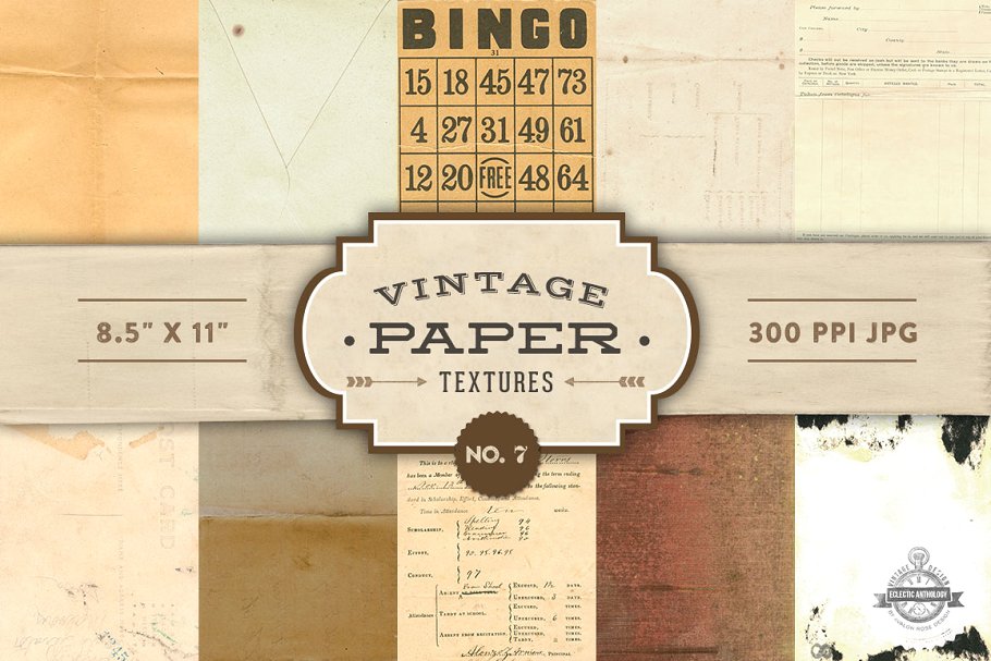 复古纸张纹理 Vintage Paper Textures – No. 7插图