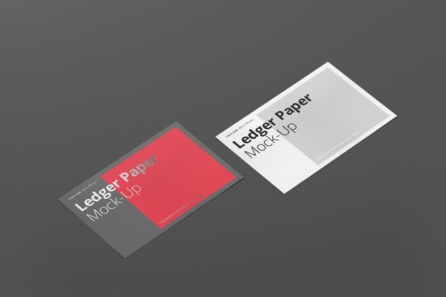 Ledger纸张印刷演示样机模板 Ledger Paper Mockup – 17×11插图(7)