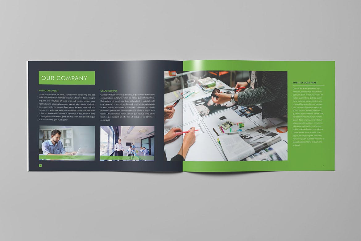 大型上市公司宣传画册设计模板 Corporate Business Landscape Brochure插图2