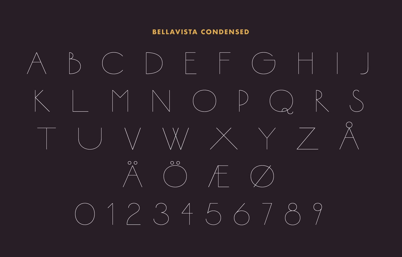 装饰艺术英文无衬线字体-扩展间距版本 Bellavista Expanded插图3
