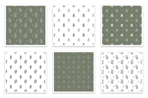 14款手绘花卉无缝印花图案设计素材 Floral seamless patterns collection插图(1)