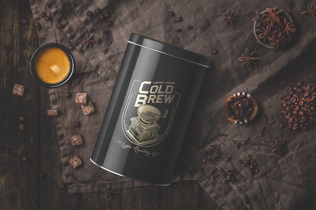 咖啡品牌包装样机 Coffee Packaging  Mockup插图(1)