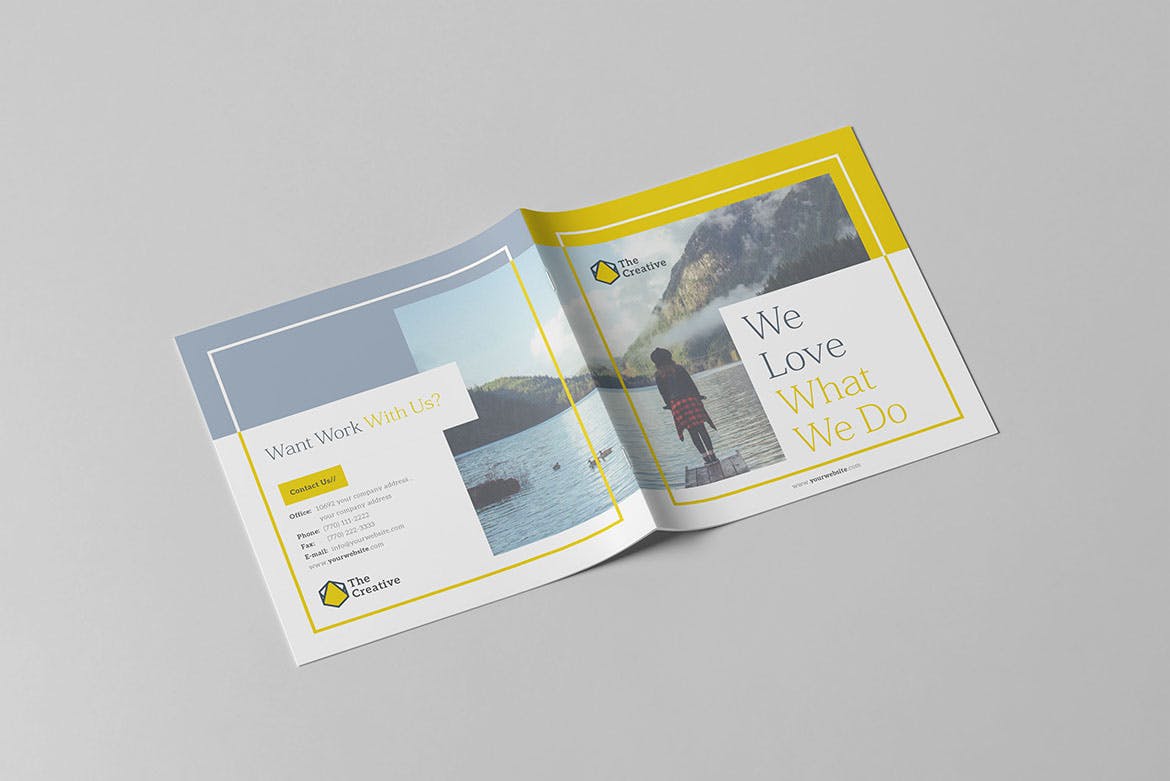 创意公司方形画册设计模板v2 The Creative Brochure – Square Vol.2插图10