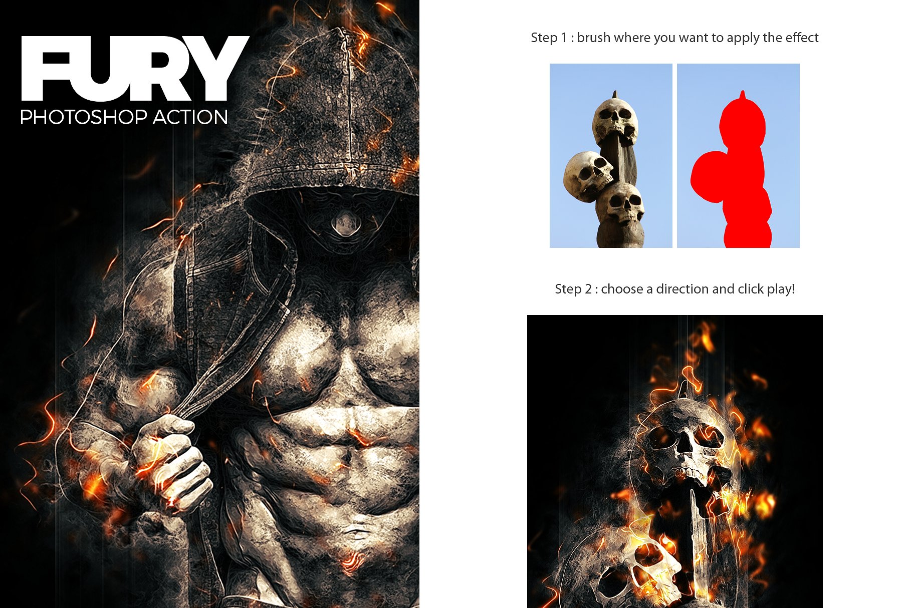 火爆震撼的超强视觉冲击力PS动作 Fury Action插图(1)