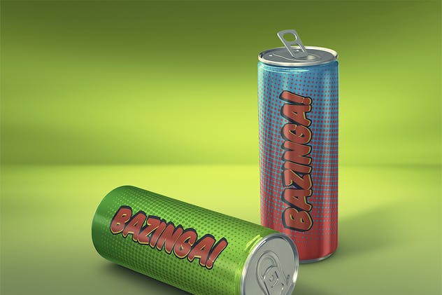 能量饮料罐头外观设计样机 Energy Drink Can Mockup vol.2插图(3)