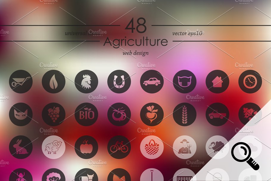 48枚农业主题图标 48 AGRICULTURE icons插图