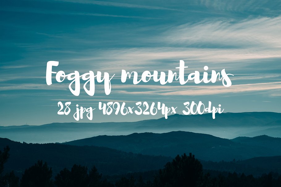 云雾缭绕山谷高清摄影素材合集 Foggy Mountains photo pack插图5