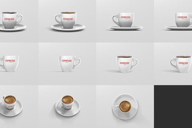 卡布奇诺浓品牌咖啡杯样机 Espresso Cup Mockup插图(15)