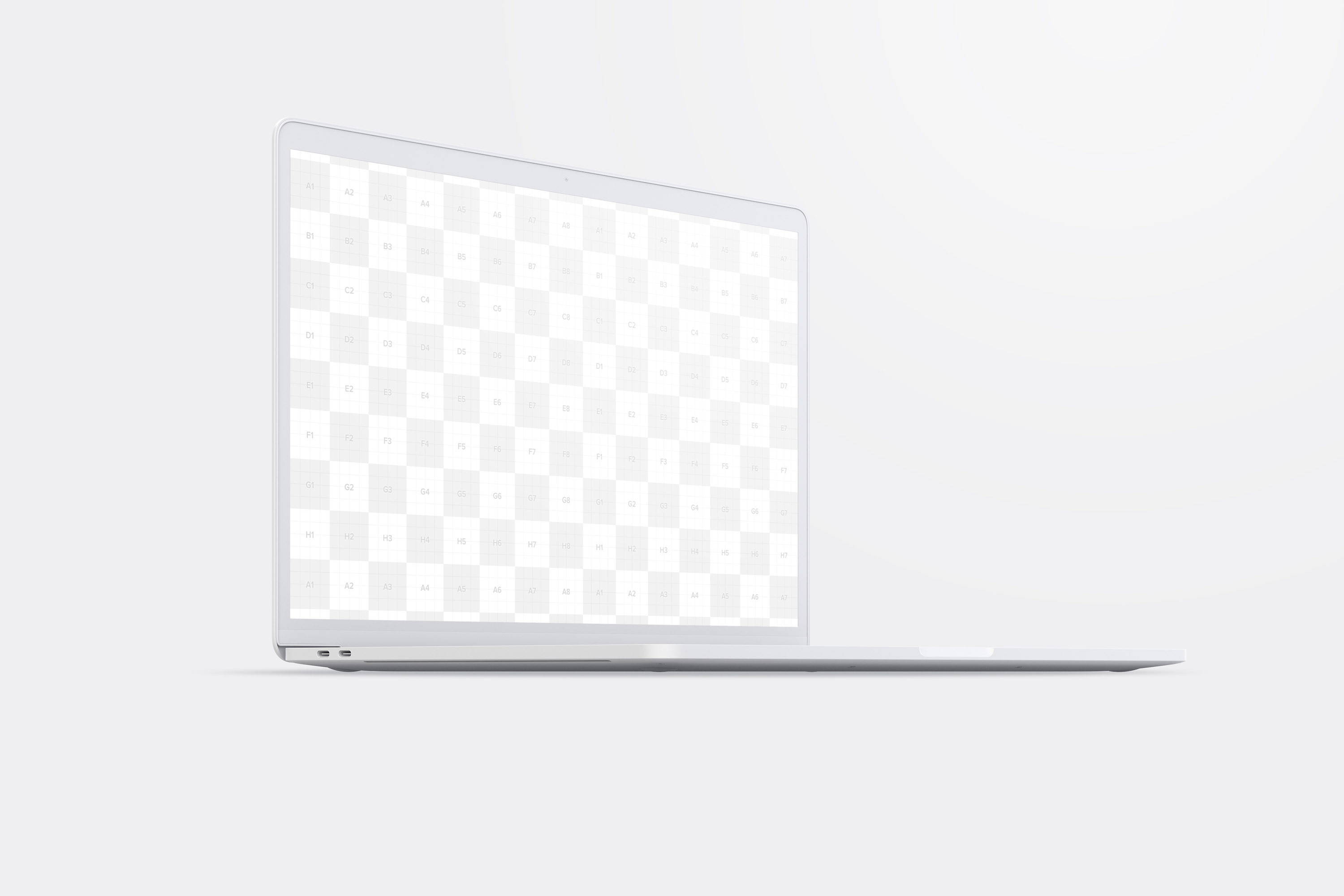 15寸MacBook Pro苹果笔记本电脑屏幕设计效果图预览前左视图样机02 Clay MacBook Pro 15" with Touch Bar, Front Left View Mockup 02插图(1)