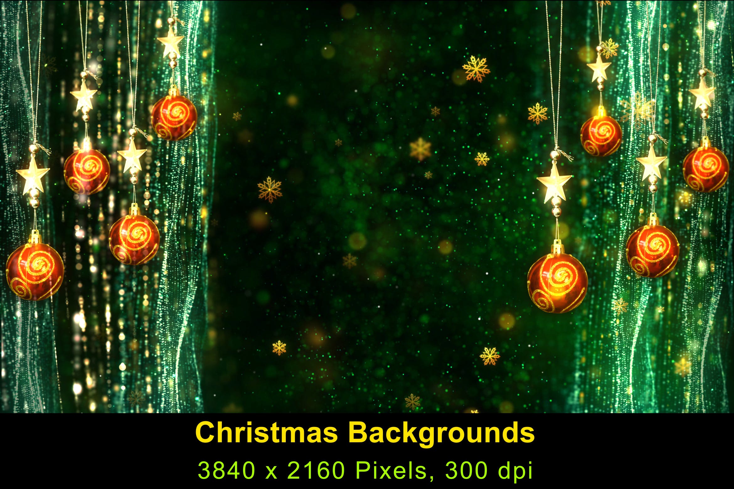 高清圣诞节灯饰背景素材v1 Christmas Background 1插图