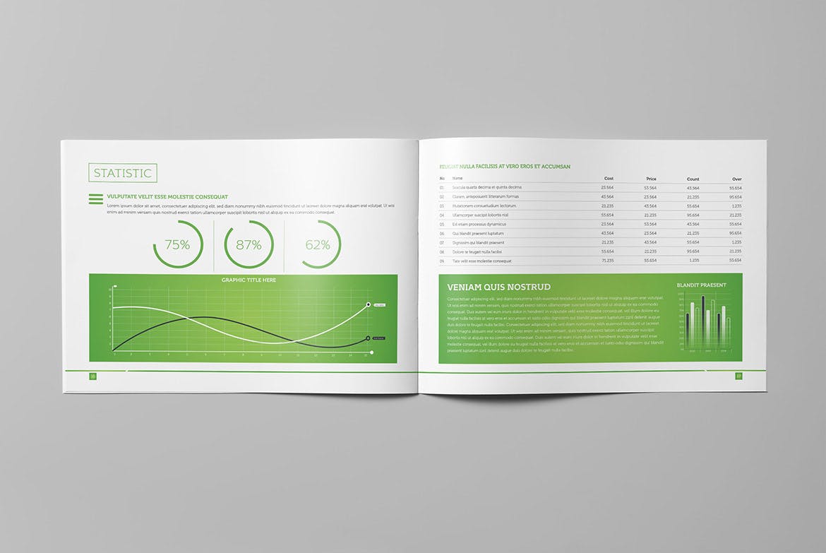 横版公司/企业画册设计设计模板 LIght Business Landscape Brochure插图9