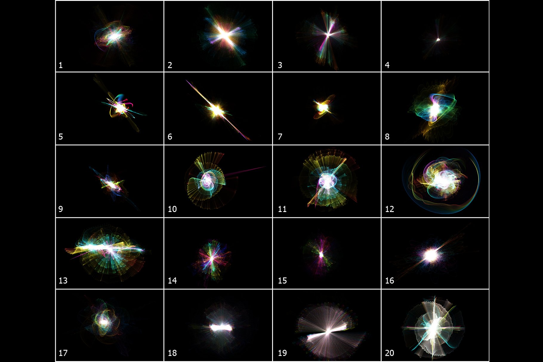 5K奇幻彩虹叠层背景 5K Rainbow Supernova Overlays插图(3)