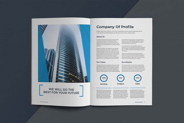 现代专业的企业业务宣传册模板 Business Brochure Template插图(3)