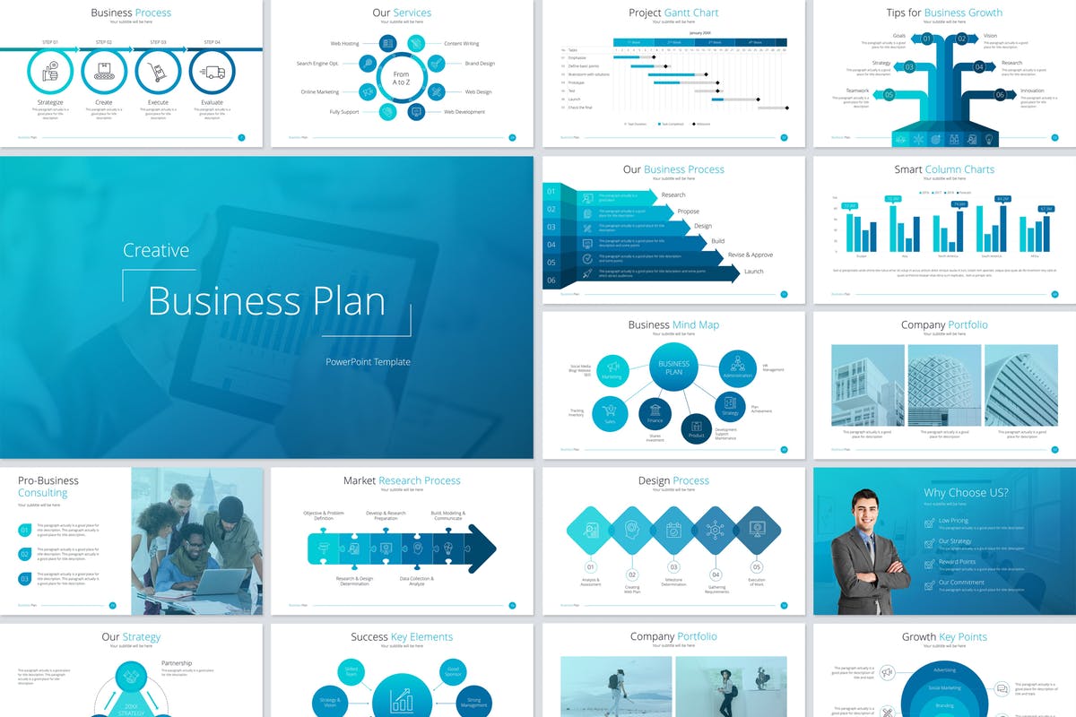 商业策划商业计划书PPT幻灯片模板 Business Plan PowerPoint Template插图