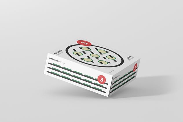 披萨外卖外带包装盒样机 Pizza Box Mockup – Triple Pack插图(6)