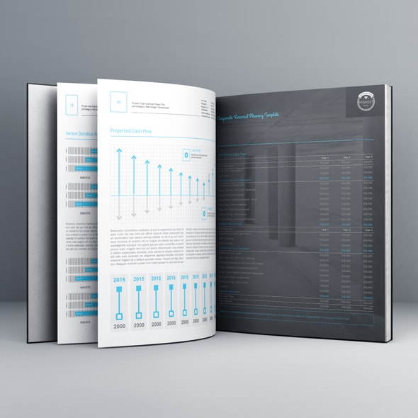 科技感超强的企业财务规划杂志模板下载[indd]插图(2)