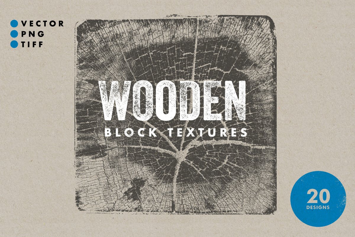 20种横切面木质纹理素材合集 Wooden Block Textures插图