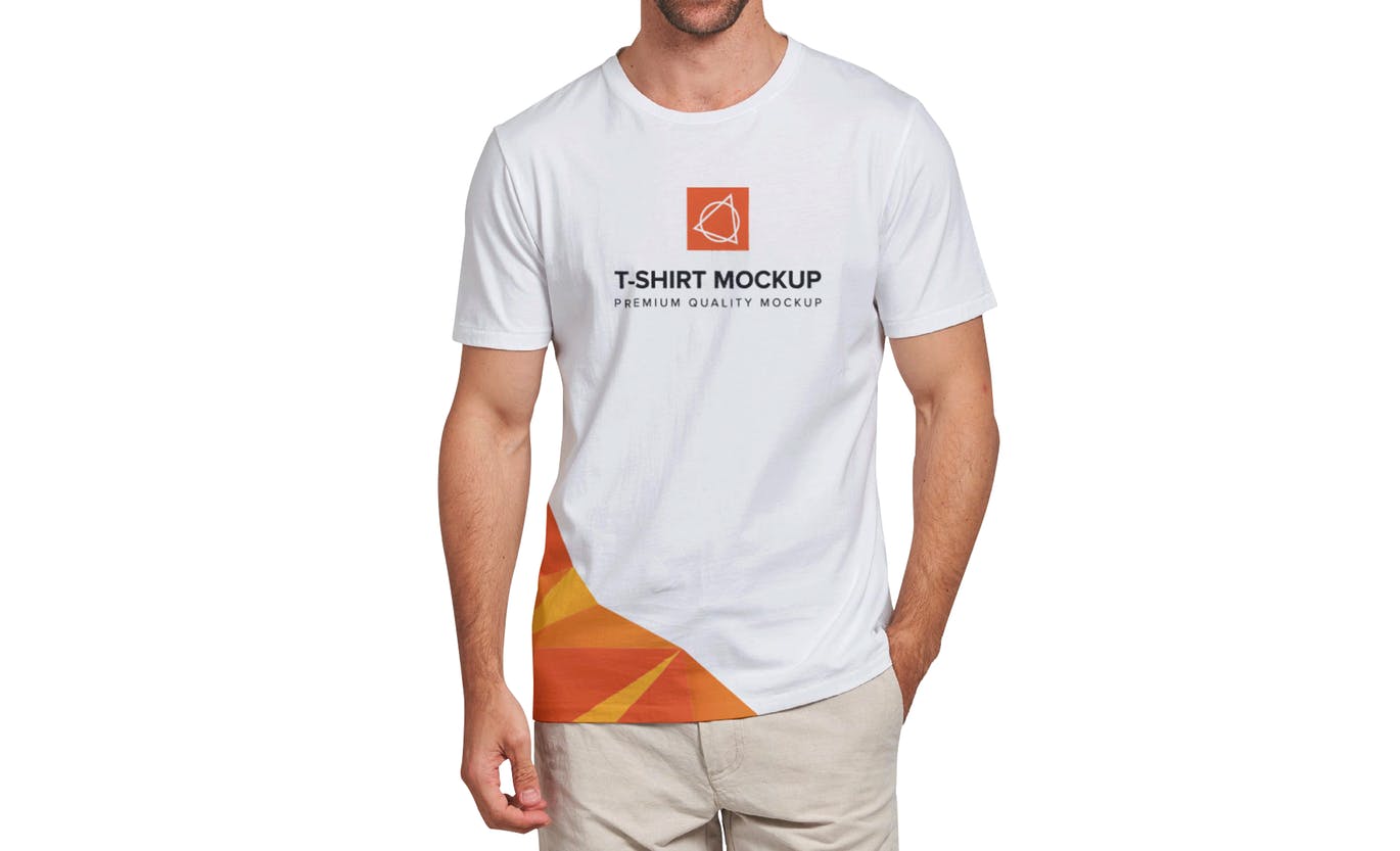 男士T恤设计模特上身正反面效果图样机模板v3 T-shirt Mockup 3.0插图7
