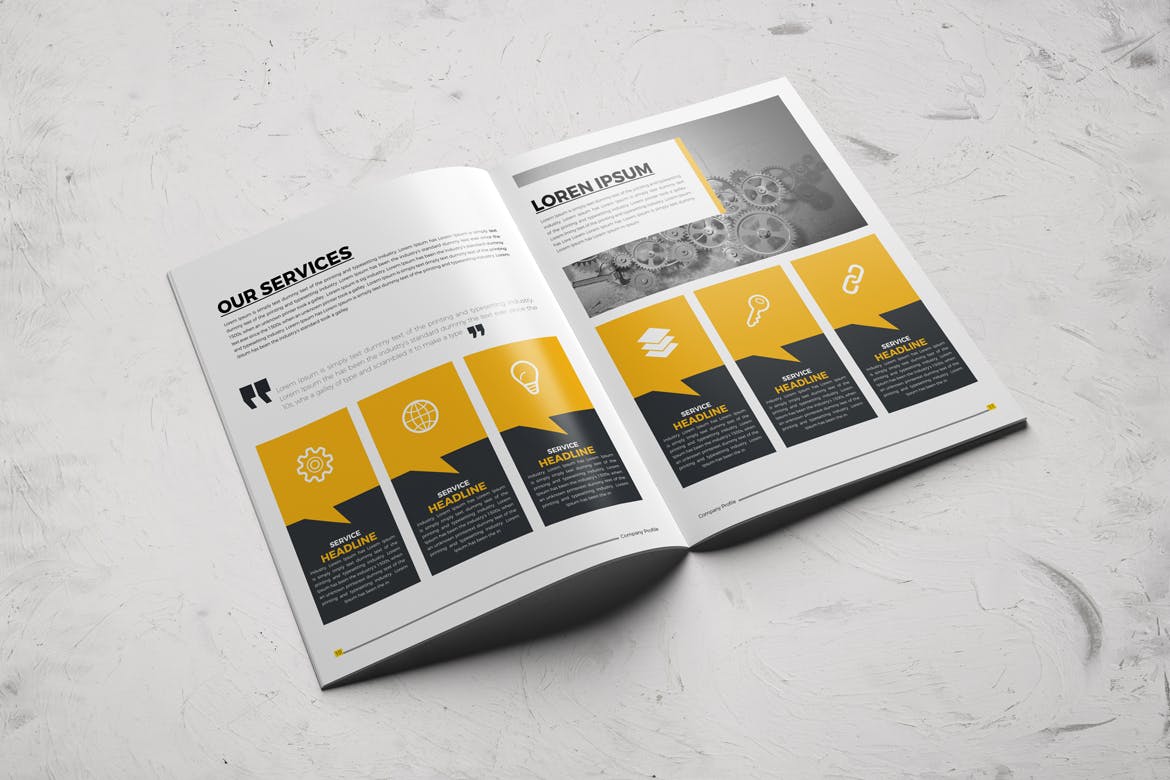 时尚高端多用途的企业形象画册手册楼书杂志设计模板（indd）插图5