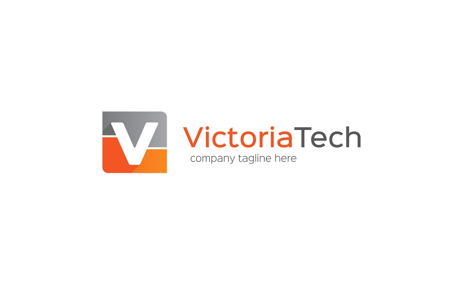 创意字母Logo模板系列之字母V Victoria Tech Letter V Logo插图(1)
