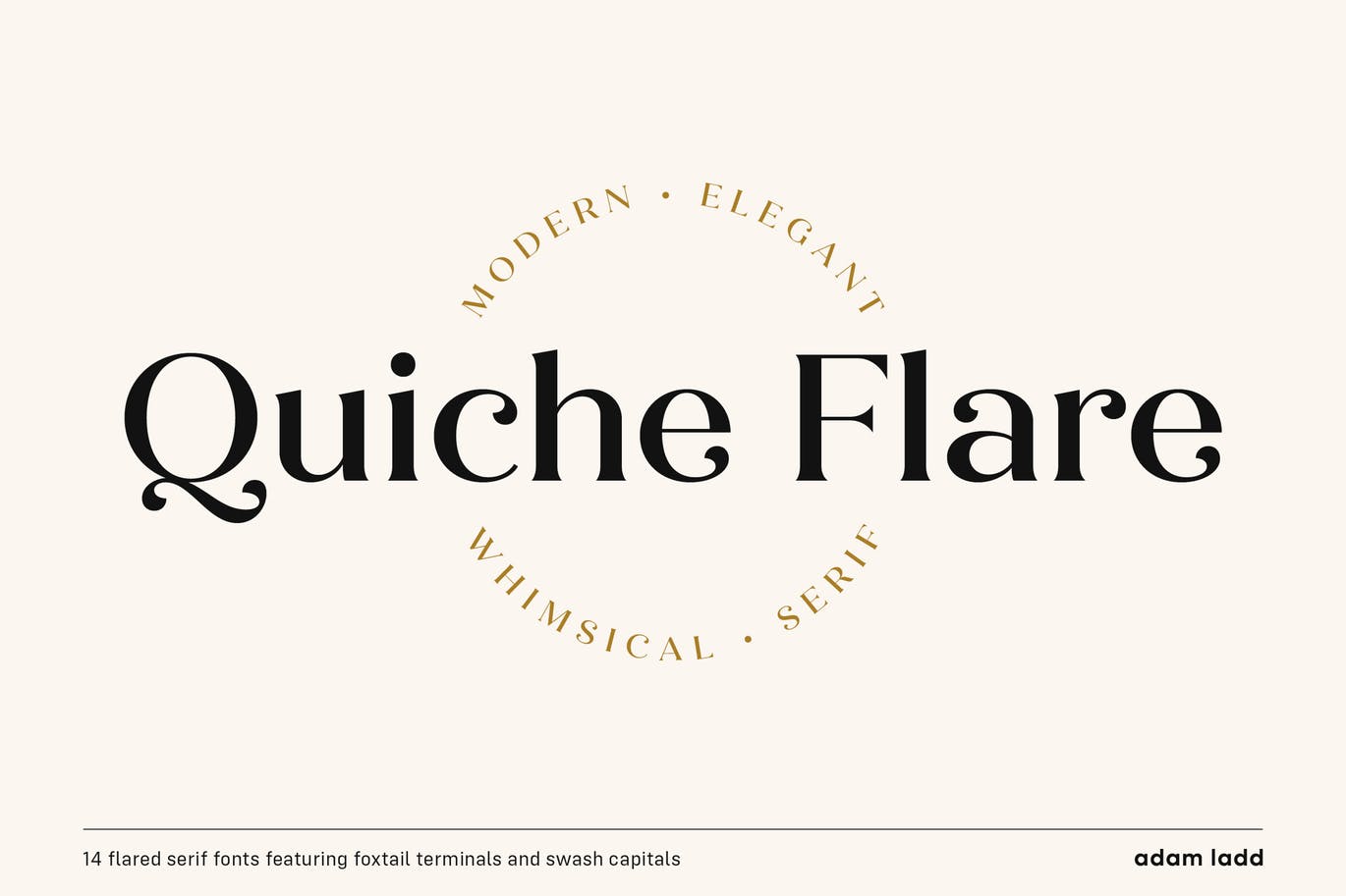 宽条纹衬线英文字体家族 Quiche Flare Font Family插图