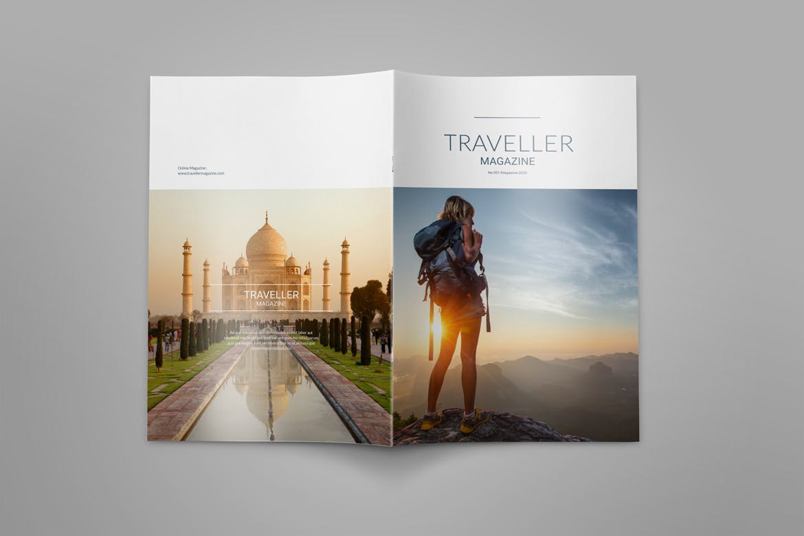 旅行者旅游主题杂志版式设计模板 Indesign Magazine Template插图(14)