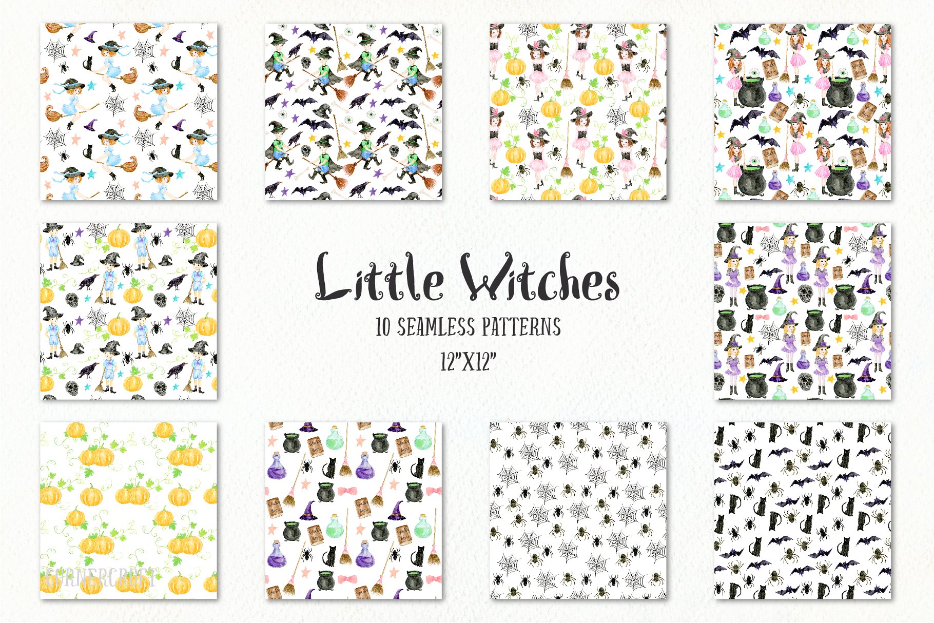水彩小女巫设计套装 Watercolor Little Witch Design Kit插图8