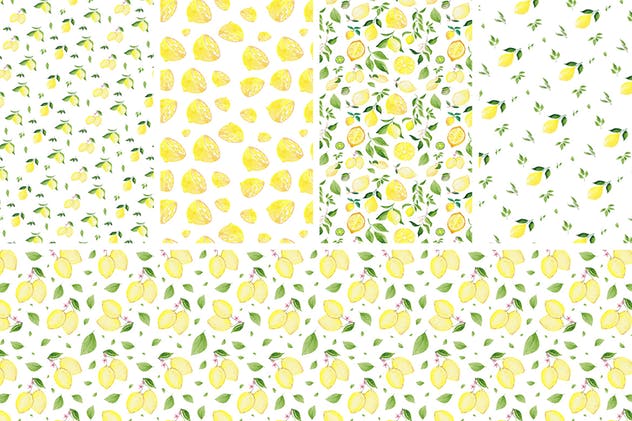 柠檬&酸橙手绘水彩插画系列 Lemons & Limes Watercolor Collection插图(3)