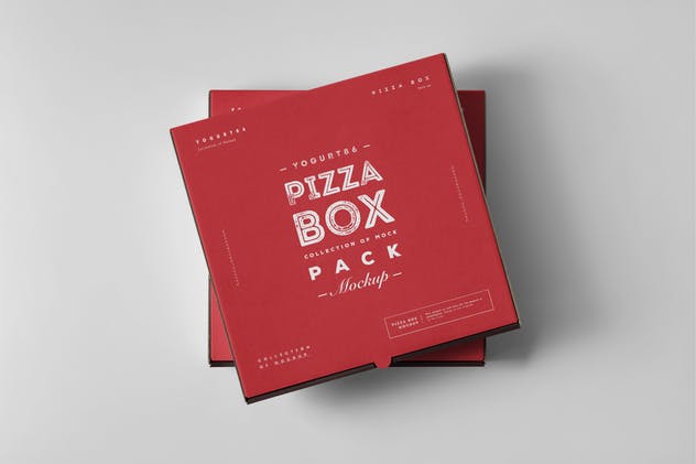 披萨包装盒样机模板 30 Pizza Box Mock-up插图(6)