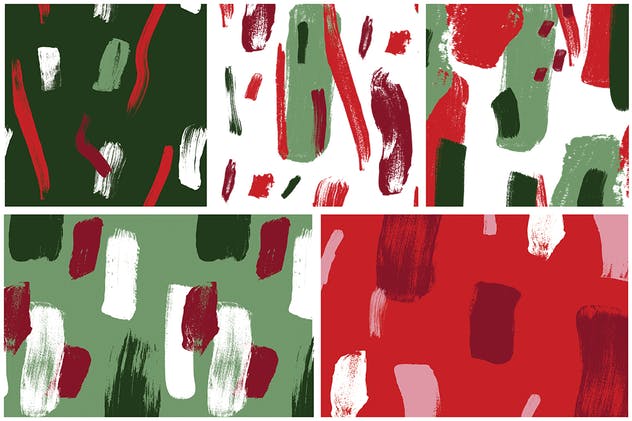 圣诞节节日氛围多彩液体飞溅图案素材 Color Splash Patterns – Christmas Edition插图(8)
