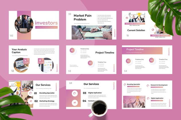 投资者初创企业路演PPT模板素材 Investors – Startup Powerpoint Presentation插图(2)