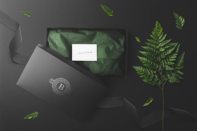 绿色植物花卉装饰印刷品品牌样机 Floral Packaging and Branding Mockups插图(2)
