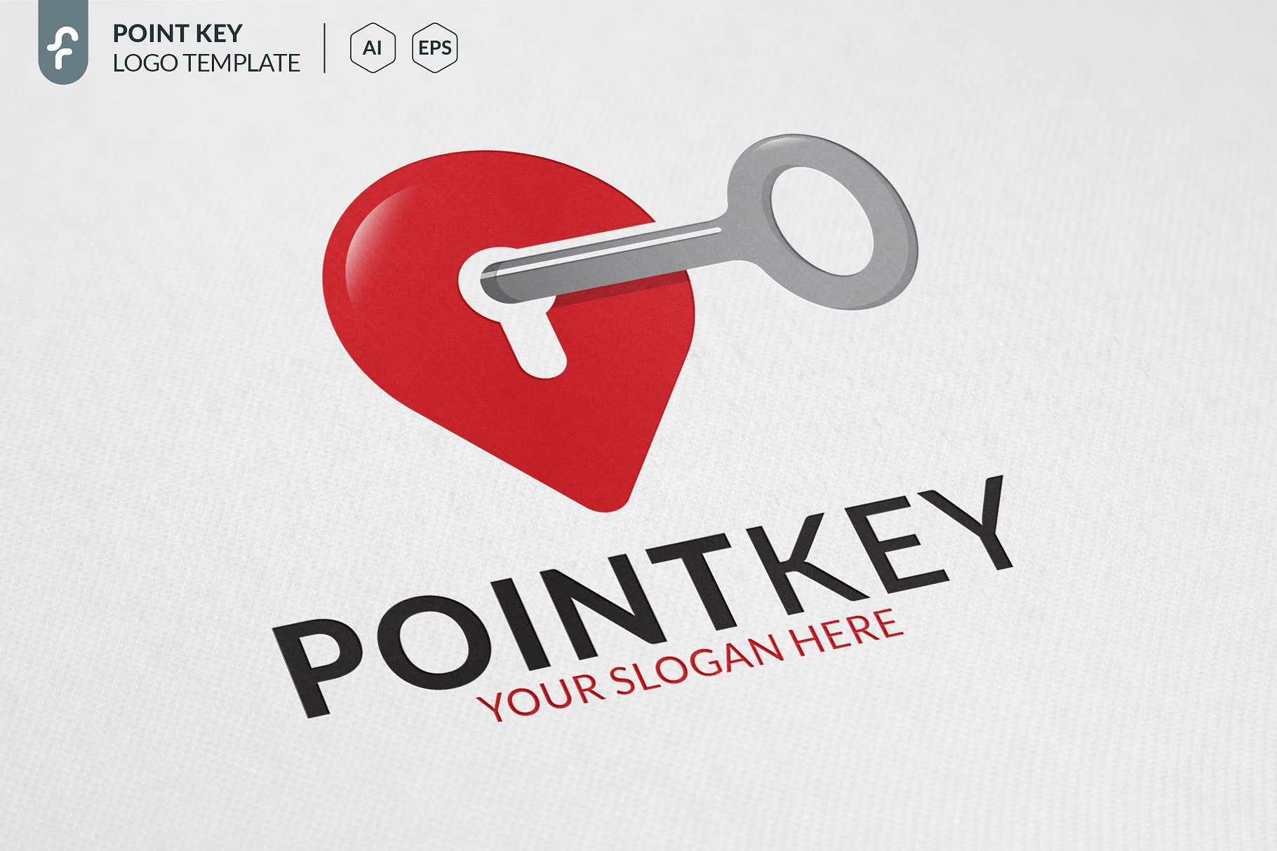 极简核心关键点Logo模板  Point Key Logo插图(1)
