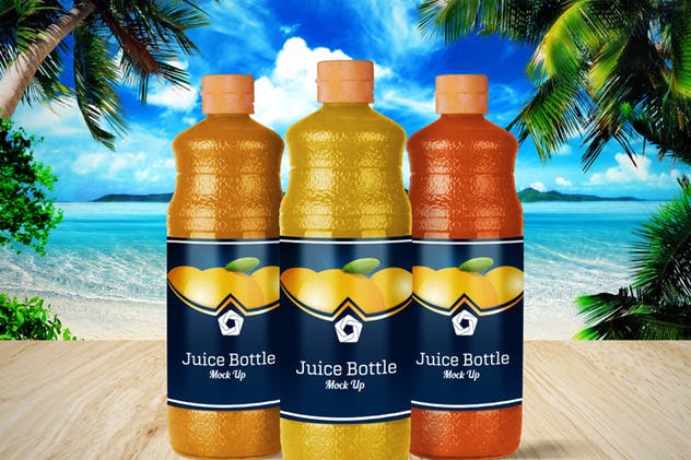 果汁饮料瓶外观包装样机v4 Juice Bottle V.4插图(1)