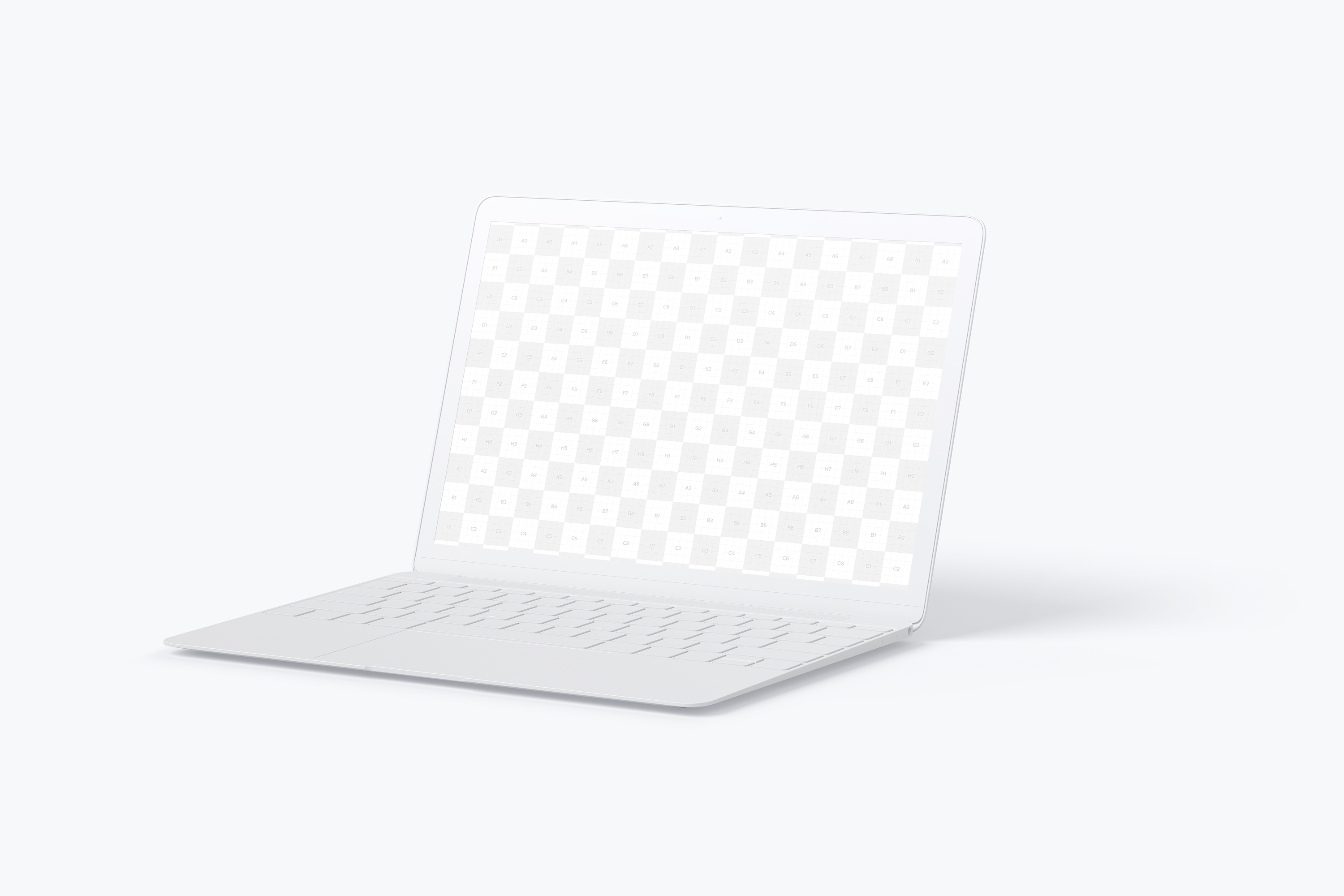 MacBook笔记本电脑屏幕演示右视图样机 Clay MacBook Mockup, Right View插图(1)