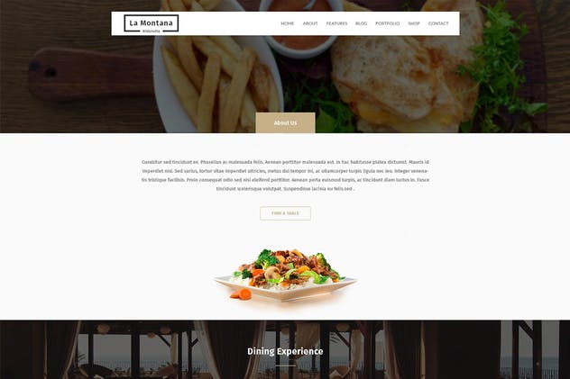 西餐厅官网网站设计PSD模板 LaMontana插图(3)