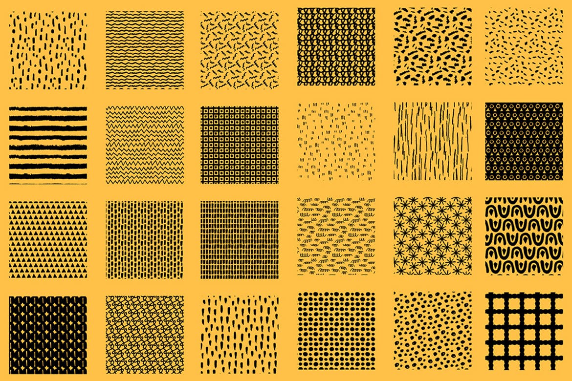 AI手绘插画必备的50个笔刷&60种图案纹理 Patts Brush Collection for Adobe Illustrator插图7