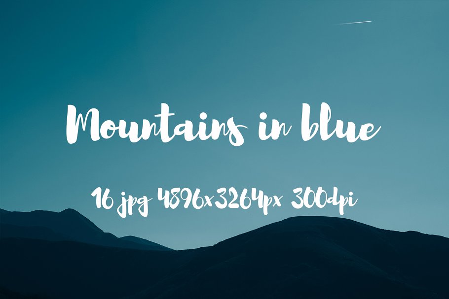 连绵山脉远眺风景高清照片素材 Mountains in blue pack插图(2)