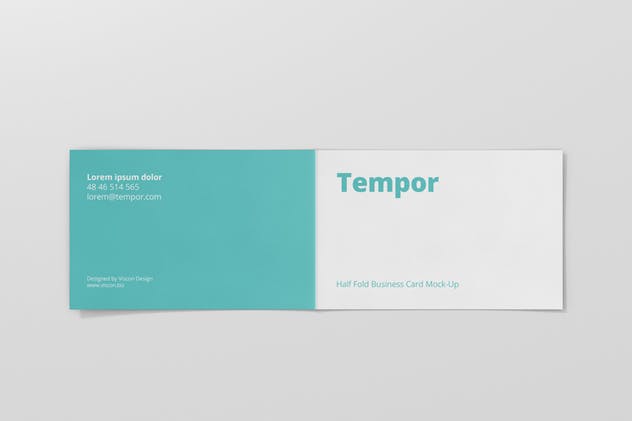 折叠型企业名片卡片样机 Folded Business Card Mockup插图(10)