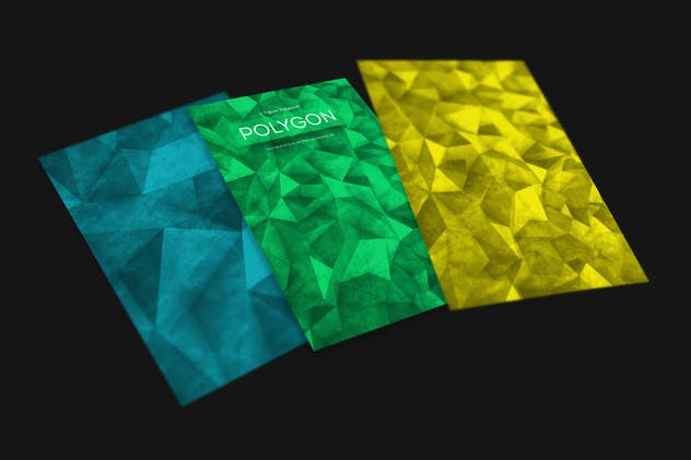 立体几何多边形抽象背景素材 Grunge Polygon Abstract Backgrounds插图1