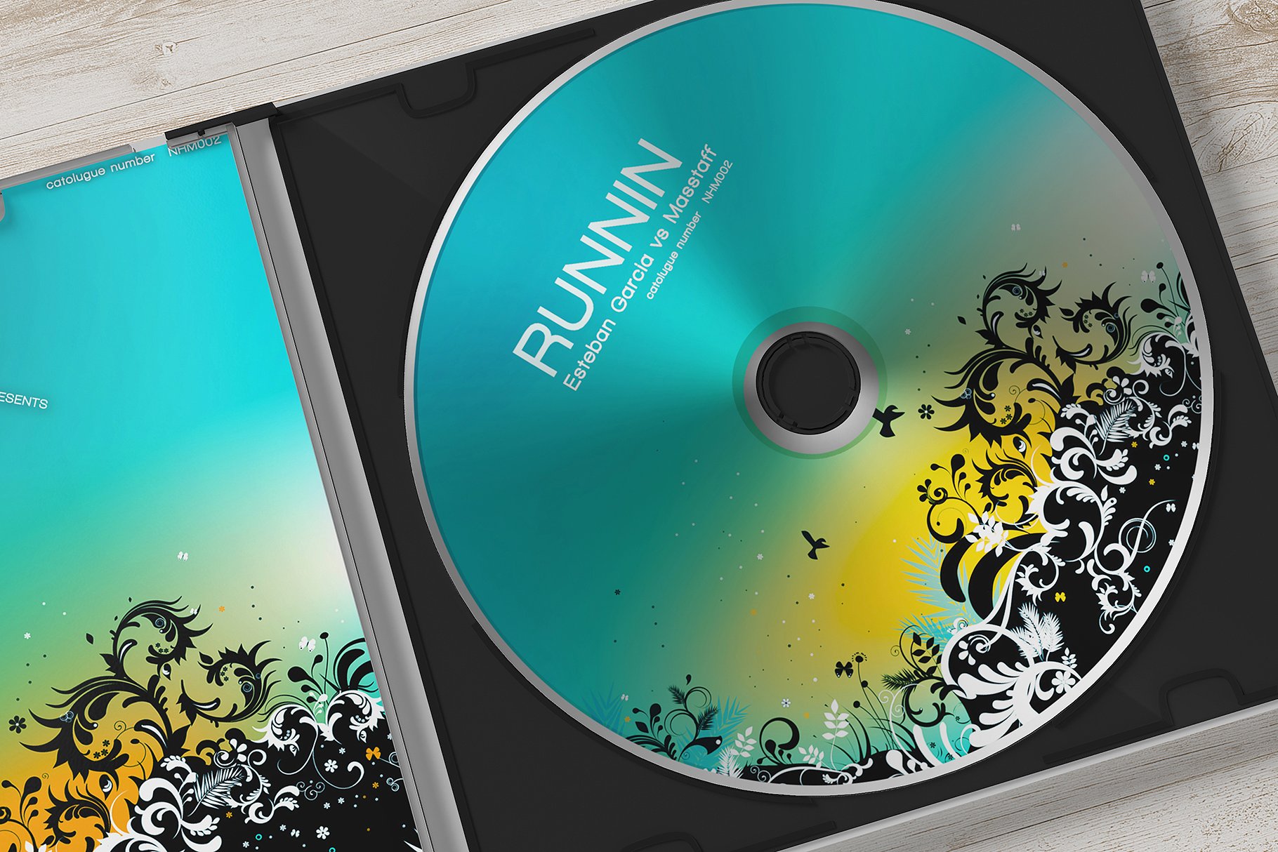 音乐CD包装及CD封面样机模板 Disc and Cases Mockups插图(1)