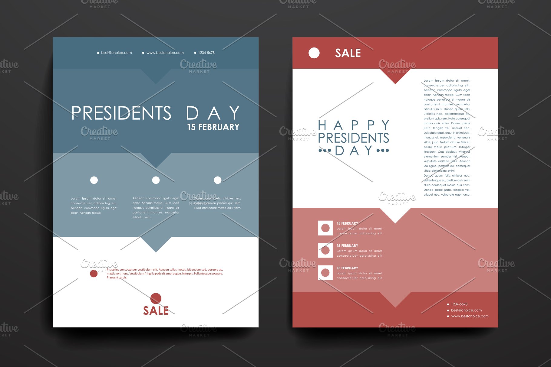 美国“总统日”主题小册子模板 President’s Day brochures插图12 美国“总统日”主题小册子模板 President’s Day brochures插图12