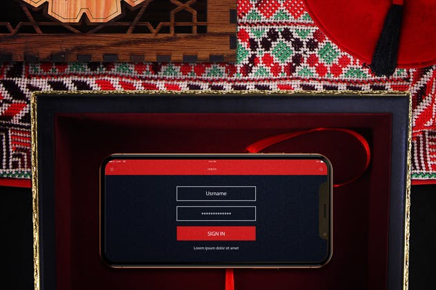高端奢华场景iPhone X展示样机模板 Arabic iPhone X Mockup插图(2)