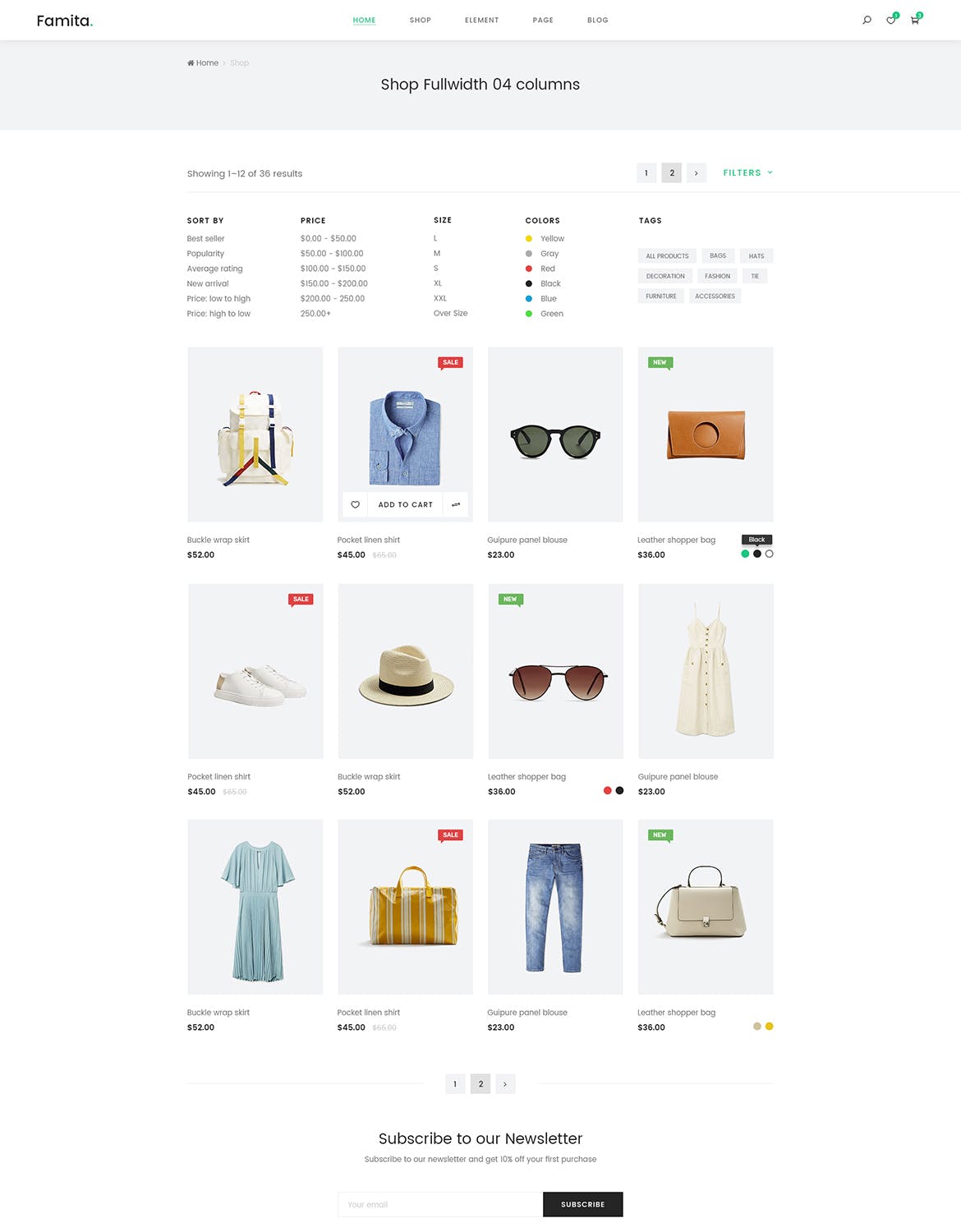 现代极简设计理念网上商城设计PSD模板 Famita | Minimalist WooCommerce Psd Template插图(14)