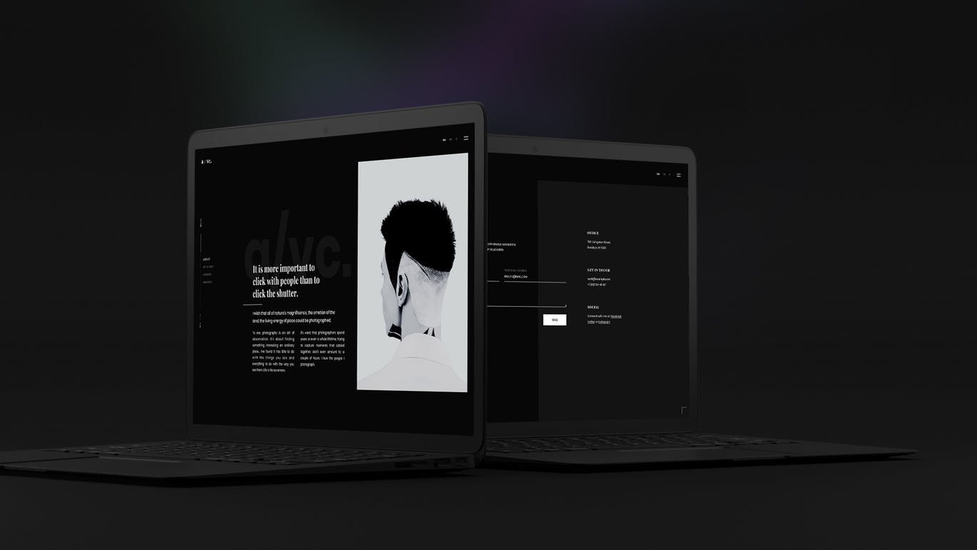 黑色超级笔记本屏幕预览样机模板 Black Laptop Mockup插图(9)