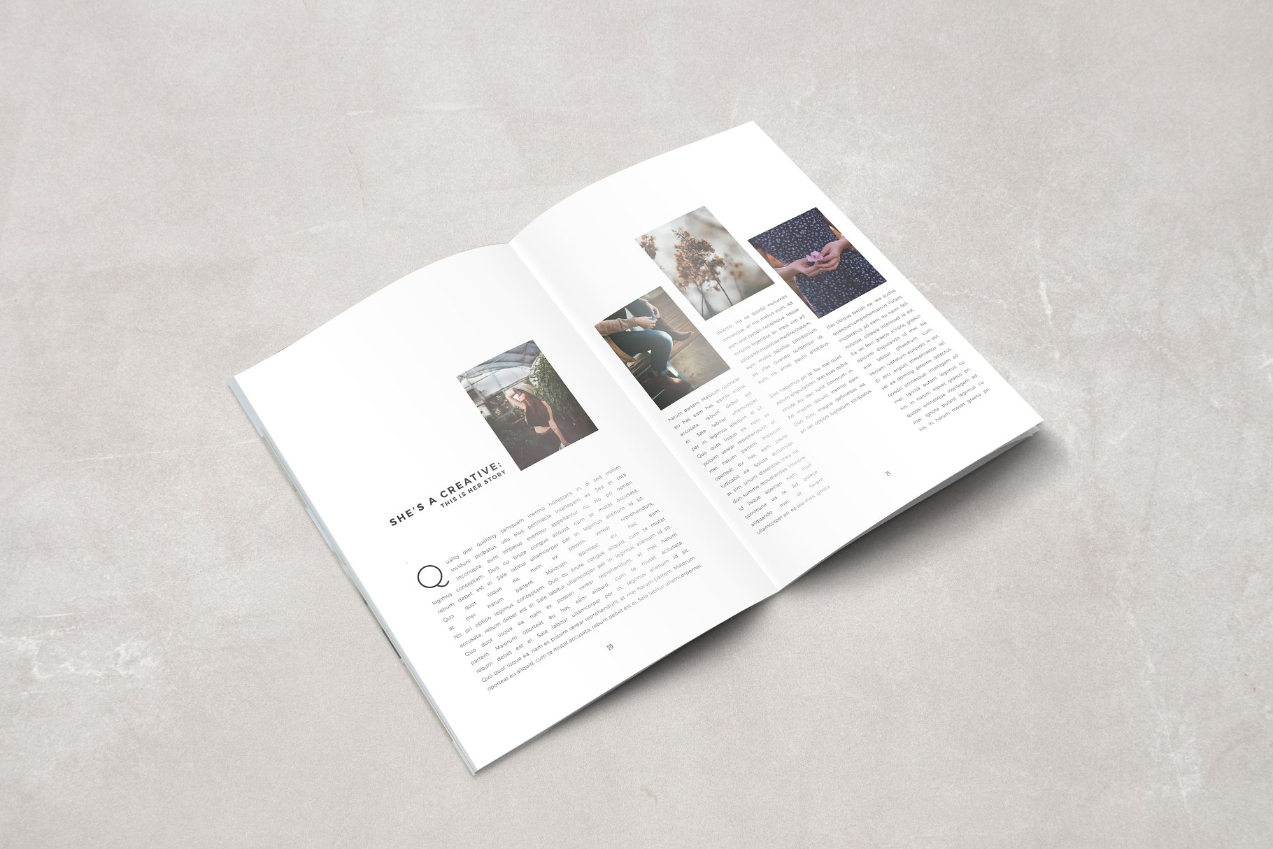 现代简约版式设计杂志模板 Graphature Magazine插图(3)